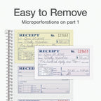 Adams Receipt Book - 300 Sets per Book, for Money and Rent - 2-Part Carbonless - 5-1/4" X 11" - Spiral Bound Receipt Book with Carbon Copies - 4 Receipts Per Page - 3 Pack