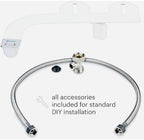 Brondell Bidet Attachment for Toilet SS-250 SimpleSpa Fresh Water Spray with Adjustable Water Pressure Side Arm Control, Slim Bidet Sprayer, Silver Knob (Dual Nozzle)