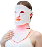 K11 LED Red Light Therapy Face Mask & Neck | 7-Color Rejuvenating Facial Skin Care Set | Portable Anti-Aging Mask for Home & Travel Use