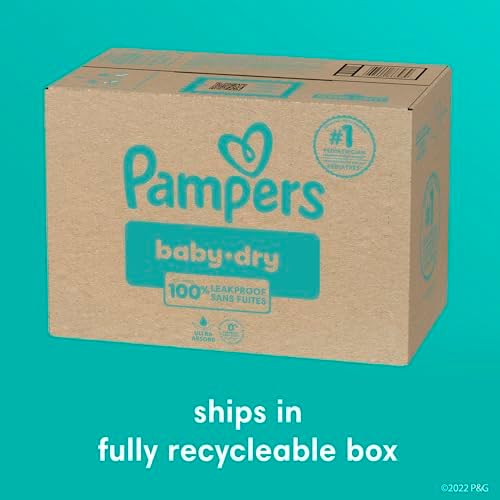 Pampers Diapers - Baby Dry - Size 5, 164 Count, Absorbent Disposable Infant Diaper (Packaging May Vary)