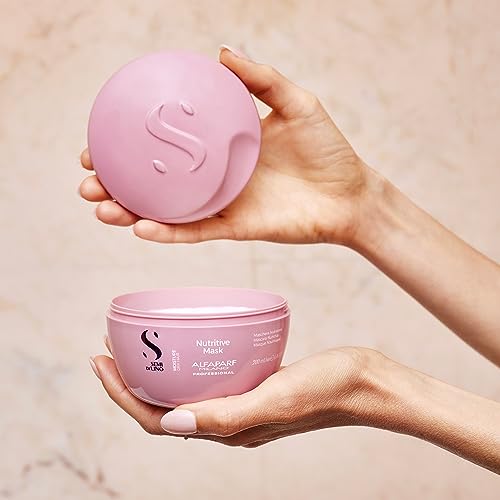 Alfaparf Milano Semi Di Lino Moisture Nutritive Mask for Dry Hair - Safe on Color Treated Hair - Sulfate, Paraben and Paraffin Free - Professional Salon Quality