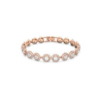 SWAROVSK Una Angelic Bracelet, Clear circle-cut with Matching Crystal Pavé on a Rose-Gold Tone Finish Setting, Part of the Una Angelic Collection
