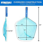 Swimline HYDROTOOLS 8028 Premium Aluminum Leaf Skimmer Net Head Cleaner | For Swimming Pool Spa Fountain Pond Hot Tub | Leaves Bugs Debris Fine Cleaning Maintenance | Heavy Duty Extra Large