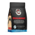 Bones Coffee Company Megalodonut Flavored Coffee Beans, Medium Roast Ground Coffee Low Acid, Boston Cream Donut Flavor (12 oz)