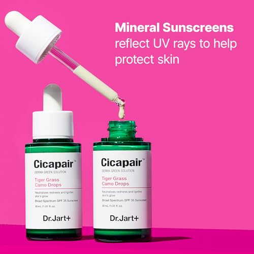 Dr.Jart+ Cicapair™ Tiger Grass Camo Drops Tinted Face Serum SPF 35 with Centella Asiatica | cc cream | Korean Skin Care, 1.01 Fl Oz