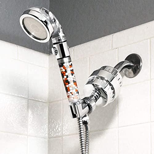 Original StoneStream EcoPower High Pressure Handhled Shower Head + Shower Filter + Wall Adapter Kit