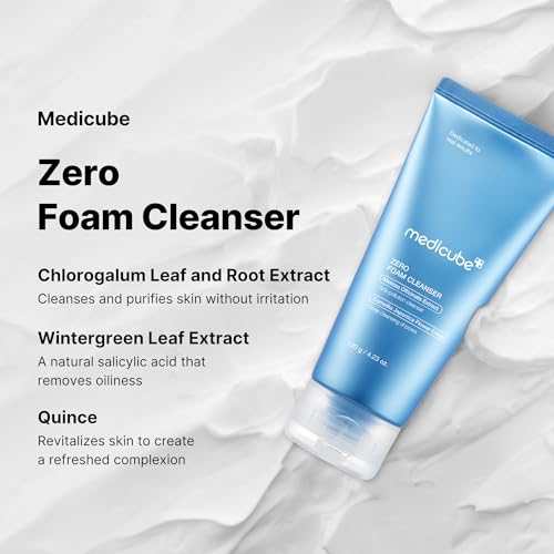 medicube Double Cleanser Duo for Facial Cleansing: Zero Pore Blackhead Deep Cleansing Oil and Zero Foam Cleanser