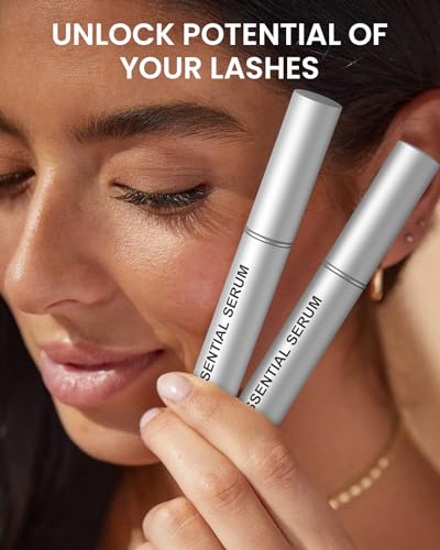 Eyelash Serum- Natural Comestic Eyelash Serum for Longer, Thicker Lashes & Brows, Boost Lash Serum Vegan & Cruelty-Free-Niacinamide, Centella Asiatica Leaf Extract(10 mL Silver)