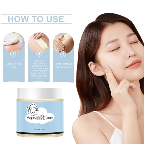 Kids Magnesium Lotion for Restful Sleep - Natural Calming Cream for Sensitive Skin - Magnesium - Safe for Adults & Children - Promotes Better Sleep