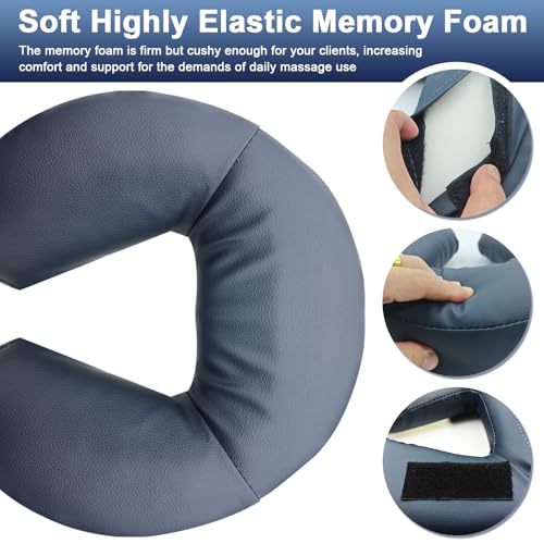 HOINCO Massage Face Cradle Cushion，Universal Headrest Face Rest Neck Head Cushion for Massage Chairs Spa Bed.(Dark Blue)
