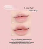 Heart Percent Dote On Mood Lip Pencil, Long-Lasting Creamy Lip Crayon Smooth Color Liner Retractable Lipstick Pencil 0.8g, #01. Peach Beige