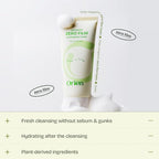 Orien Mugwort Zero Film Cleansing Foam 5.07 fl.oz, 150ml ㅣDaily Makeup Blackhead Removal No pore clogging Korean skincare double cleansing