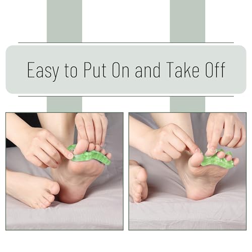 DR. JK- ToePal Gel Toe Separator, 2 Pairs, Toe Spacers, Toe Straightener, Hammer Toe Straightener, Toe Spreader, Toe Stretcher, Toe Corrector for Women and Men, Bunion Corrector