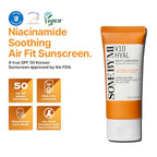 SOME BY MI V10 Hyal Air Fit Sunscreen - Pack of 2 - Travel Size Korean Centella Sunscreen for Face with SPF 50 UV Protection - No White Cast, No Eye Irritation for Sensitive Skin - Korean Skin Care