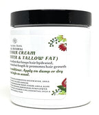 Croton Zambesicus Hair Growth Cream|Leave in Conditioner|With Fermented Rice Water & Tallow|Aloe Vera|Sea Moss (Scented, 8 oz)