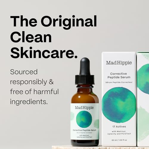 Mad Hippie Corrective Peptide Serum - Anti-Wrinkle Cream for Face, Serum for Women & Men, Skin Tightening Facial Serum, Collagen Boosting Peptides, 1.02 Fl Oz