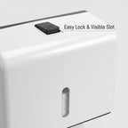 QWORK Wall Mount Paper Towel Dispenser 2 Pack – Tri-Fold Holder with Lock for Bathroom, Kitchen & Office