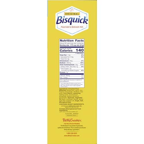 Betty Crocker Bisquick Pancake and Baking Mix, Original, Makes About 145 Pancakes, Giant Size, 96 oz