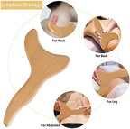 2 Pcs Wooden Gua Sha Tools Lymphatic Drainage Tool, Machomby Wood Therapy Massage Tools Manual Gua Sha Tools Anti Cellulite Massage Tool for Gua Sha Massage, Maderotherapy, Body Sculpting