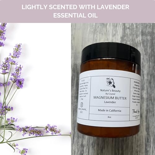 8oz ORGANIC LAVENDER MAGNESIUM LOTION | Handmade | All Natural | Vegan | Cruelty-Free | U.S. Made 8oz