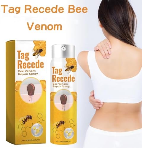 Tag Recede Bee Venom,2025 Tag Recede, TagRecede,Tag Recede Bee Venom Spray for All Skin Types(3PCS)