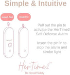 Personal Safety Alarm – Travel Safe Waterproof – Gift for Women College Girls – Self Defense Keychain – Extra Loud Siren – Strobe Light – Cute Key Chains Protection (Rose Gold)