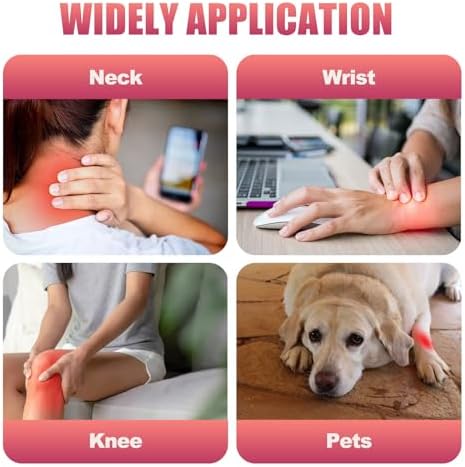 Red Light Therapy for Neck, Rechargeable 5000mAh Battery Infrared Red Light Therapy Belt for Body Wrist Leg Pain Relief, Portable Near Infrared Neck Wrap Devices at Home