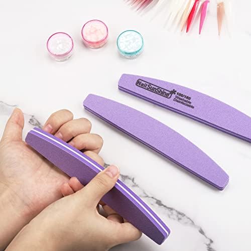 35 Count Nail Files and Buffers 100/180 Grit, Professional Sponge Nail File Manicure Tools for Natural Nails and Acrylic Nails
