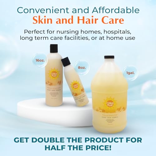 Deodorizing Citrus Plus Elder Shampoo and Body Wash by BoaVida with new leak-proof cap, Soap Made with Persimmon to Treat the Presence of Nonenal and Remove Old Person Smell, 16 oz