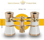 Opera Glasses,3X25 Theater Binoculars with Foldable and Extendable Handle,Mini Binocular Compact Lightweight,Portable Theater Glasses for Adults Kids Women in Musical Concert