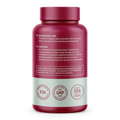 HMS Nutrition Stabilized R-Lipoic Acid 300 mg per Serving — Pure R Alpha Lipoic Acid (R-ALA) High Potency Active R Isomer Antioxidant Nerve & Metabolism Support — NSF Certified Non-GMO Vegan 60Capsule