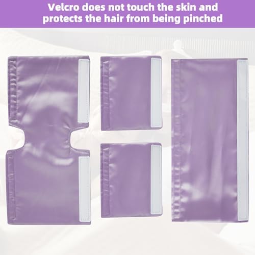 4 Pack Satin CPAP Strap Covers Soft, CPAP Hair Protector for Women, Universal and Comfort CPAP Mask Strap Covers Fit CPAP Dreamwear Headgear Strap for Reducing Red Marks＆Hair Pulling (Light Purple)