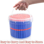 Refill Darts Bullets Compatible with Nerf Guns N-Strike Elite Series, 300PCS Refill Darts Premium Foam Bullets Pack with Portable Storage Bucket