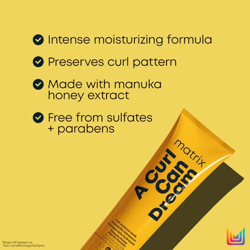 Matrix A Curl Can Dream Rich Mask, Hydrating & Deep Conditioning Leave-In Mask, Curly & Coily Hair, Sulfate & Paraben Free, Preserves Curl Pattern, Packaging May Vary
