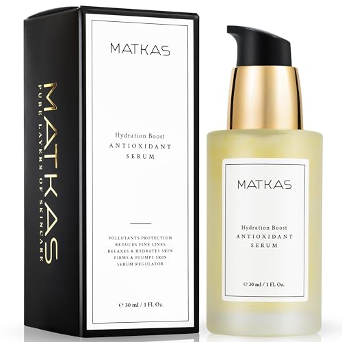 MATKAS Korean Niacinamide Serum for Face Antioxidant Ampoule - for Excess Oil, Large Pores, Uneven Skin Tone, Dullness - Centella Asiatica, Ceramides, Vitamin E, Hyaluronic Acid, Beta-Glucan