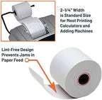 Victor 7050 Compact White Paper Rolls for Handheld and Portable Printing Calculators/Adding Machines/Ink Print Cash Registers 2.25” W x 150' FT (3-Pack)
