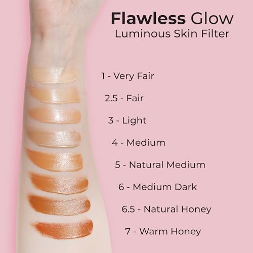 MCoBeauty Flawless Glow Luminous Skin Filter, 2.5 Fair, Healthy Glow with Natural Radiance, Vegan, Cruelty Free Cosmetics