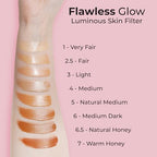 MCoBeauty Flawless Glow Luminous Skin Filter, 2.5 Fair, Healthy Glow with Natural Radiance, Vegan, Cruelty Free Cosmetics