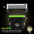 GilletteLabs with Exfoliating Bar Razor for Men, Champion Gold Edition - 1 Handle, 1 Razor Blade Refill, Includes Premium Magnetic Stand