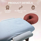 Macarrie 24 Pcs Face Cradle Covers for Massage Table Microfiber Reusable Soft Thicker Massage Table Head Rest Covers Bulk Oil Proof Headrest Cradle Sheets for Spa Beauty Salons(Brown)