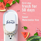 Febreze Odor-Fighting Fade Defy PLUG Air Freshener, Southern Lilac Mornings, Sweet Watermelon Vine, Pack of 4 (2 of Each), .79 fl. oz. Oil Refill