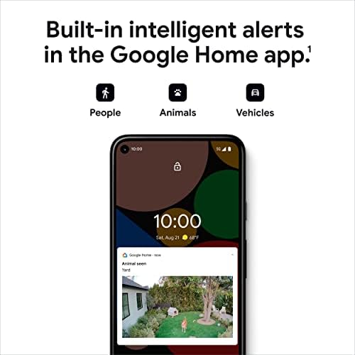 Google Nest Cam Outdoor or Indoor, Battery 2nd Generation - Snow (Renewed)