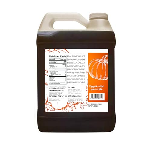 100% Pure Organic Unrefined Virgin Pumpkin Seed Oil All Natural 1 Gallon (128 fl.oz)