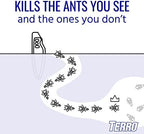 TERRO T1813B Outdoor Ready-to-Use Liquid Ant Bait Stake Ant Killer Trap - Kills Common Household Ants - 12 Bait Stakes