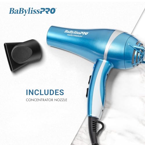 BaBylissPRO Hair Dryer, Nano Titanium 2000-Watt Blow Dryer, Professional/Ionic