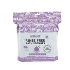 Scrubzz Disposable No Rinse Bathing Wipes - All-in-1 Single Use Shower Wipes, Simply Dampen, Lather, and Dry Without Shampoo or Rinsing (Lavender, 8-Pack)