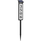 Eyrosa Solar Illuminated LED Lighted Address Sign, House Numbers for Outside Yard Home, Numbers Plaque Outdoor Waterproof, Black