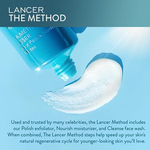 Lancer Skincare The Method: Polish Facial Exfoliator, Daily Exfoliating Face Wash with Natural Minerals, Polish Normal-Combination Skin, 2 Fluid Ounces