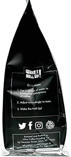 Wake The Hell Up! 12oz Ultra-Caffeinated Cinnamon Bun Ground Coffee, Low Acid, Medium-Dark Roast