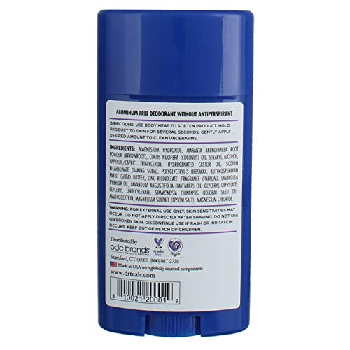 Dr. Teal's Vanilla Lavender Deodorant Gift Set (2 Pack, 2.65oz Ea.) - Shea Butter & Arrowroot Powder Absorb Moisture & Leave Skin Clean & Healthy